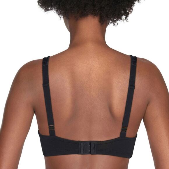 Vanity Fair Body Caress Wireless Bra 40C Black 72335 Full Coverage Convertible - Picture 2 of 8